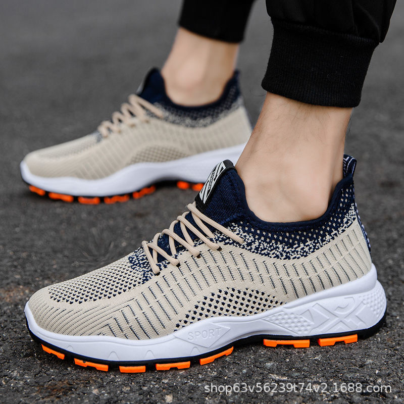 2025 New spring men's shoes, sneakers, versatile, casual and trendy shoes, breathable mesh, anti-slip running shoes, and travel shoes Specification drawing
