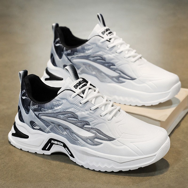 Summer new breathable mesh sports shoes for men, trendy and versatile thick-soled casual running dad shoes details Picture