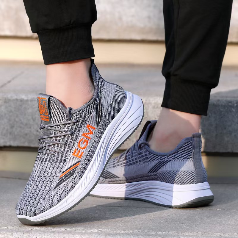Wholesale of 2025 new men's mesh sports shoes, breathable summer running shoes, cross-border youth export mountaineering shoes full figure