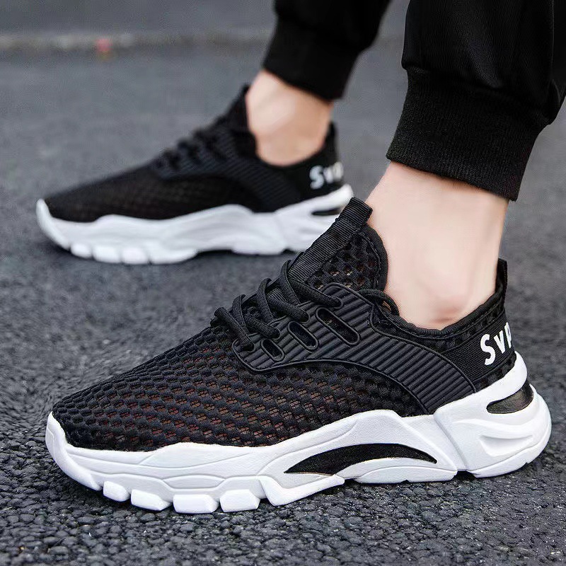 Men's sports shoes 2025 Breathable summer men's shoes Fashionable casual shoes Student lightweight trendy shoes Breathable flying woven men's shoes Specification drawing