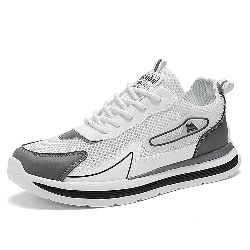 New men's shoes for the summer of 2025: Breathable and perforated mesh shoes, men's trendy and versatile thick-soled sports shoes, casual dad shoes Item Picture