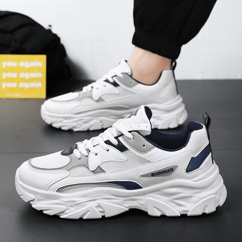 New breathable mesh shoes for men in spring and summer, Korean style trendy and versatile height-increasing sports shoes, casual dad shoes Application Scenario