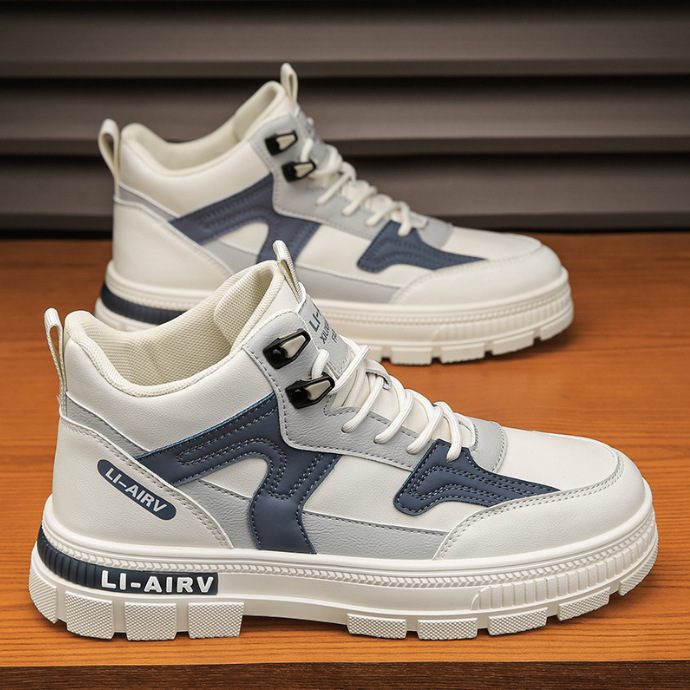 New men's shoes for autumn: breathable high-top Dr. Martens boots, men's trendy and versatile thick-soled anti-slip workwear shoes, casual work safety shoes full figure