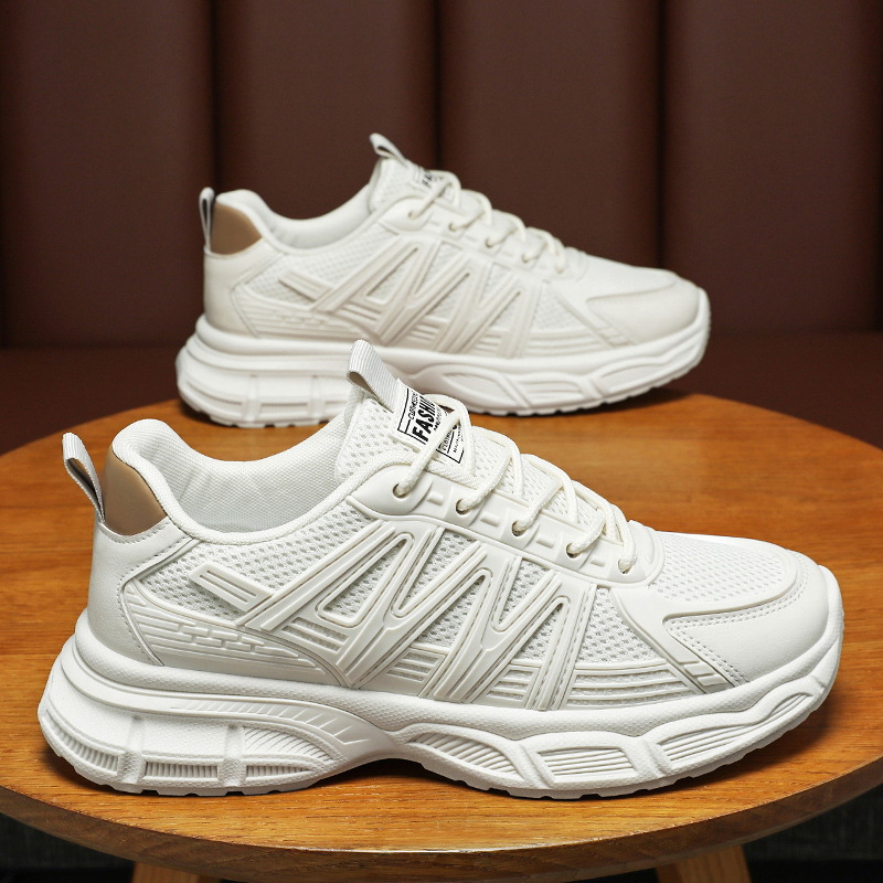 New breathable mesh sports shoes for men in spring, trendy, versatile, anti-slip, durable, running, casual dad shoes Specification drawing