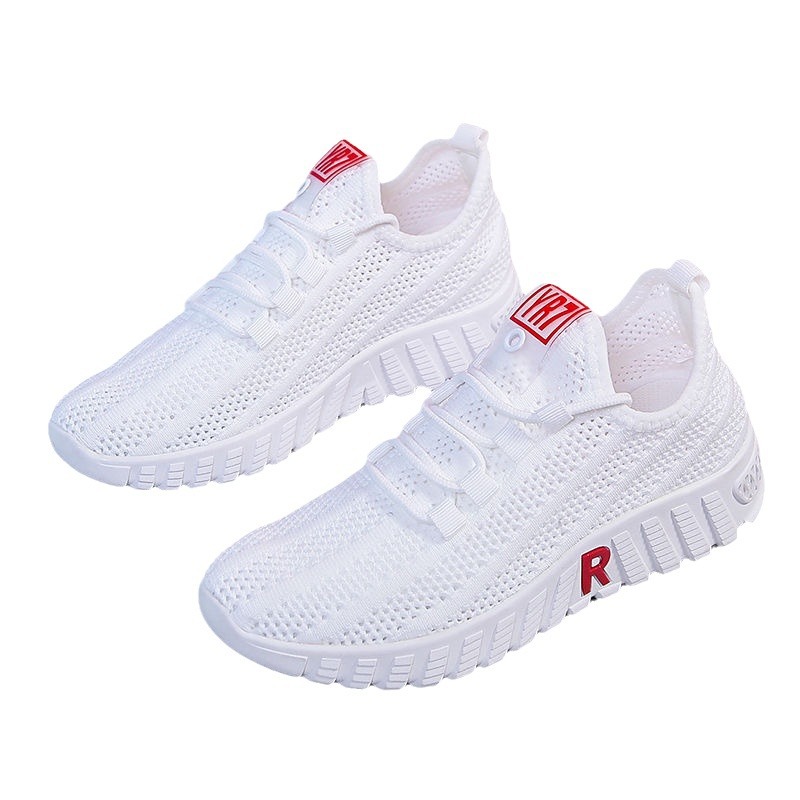 Women's shoes wholesale 2023 Summer new style Women's net shoes, comfortable, breathable and versatile white sneakers, cross-border bestsellers for women Item Picture