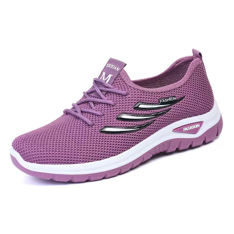 The new Spring/Autumn 2024 Feizhi single-shoe women's sporty, casual and fashionable Korean-style flat old Beijing cloth shoe with lacing Item Picture