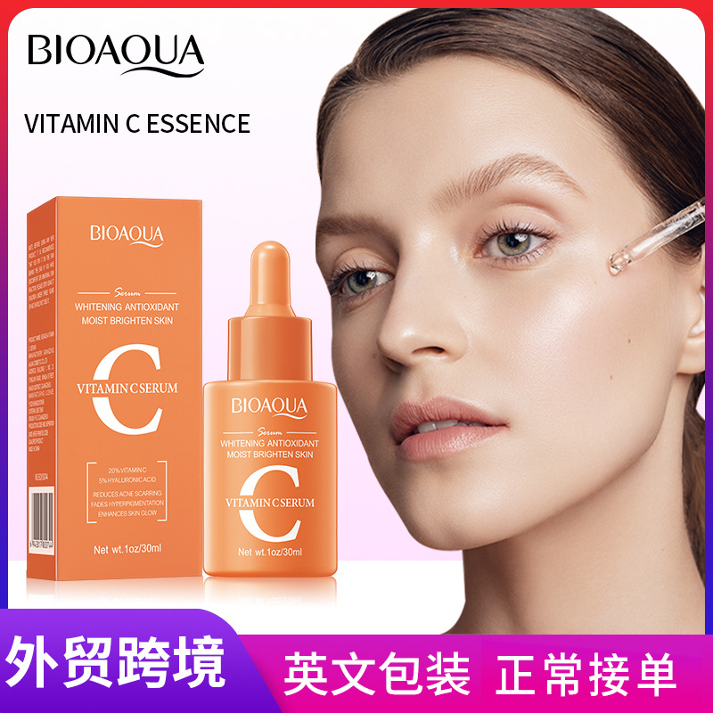All-english BIOAOUA Vitamin C Essence Moisturizing and hydrating Skin Essence Cross-border export wholesale full figure