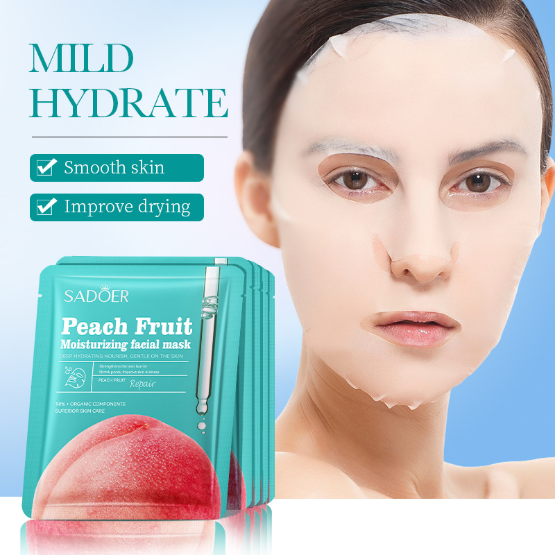 All-english SADOER Peach Hydrating and Repairing facial mask Cross-border export wholesale details Picture