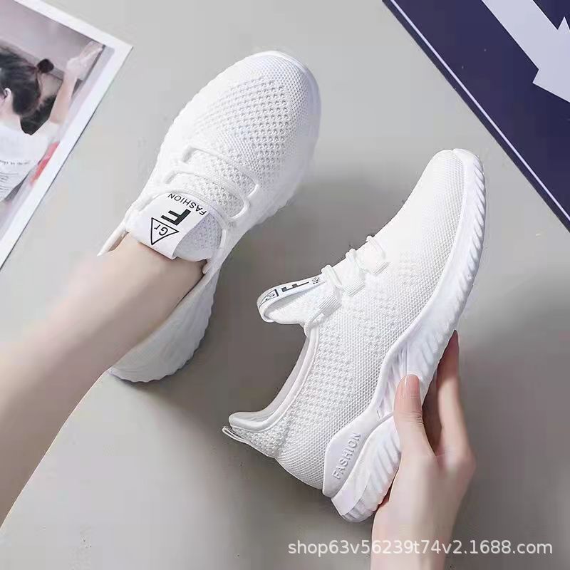 One-piece consignment delivery of new women's casual shoes, comfortable soft-soled sports shoes, fashionable and lightweight student shoes, white sneakers for women details Picture
