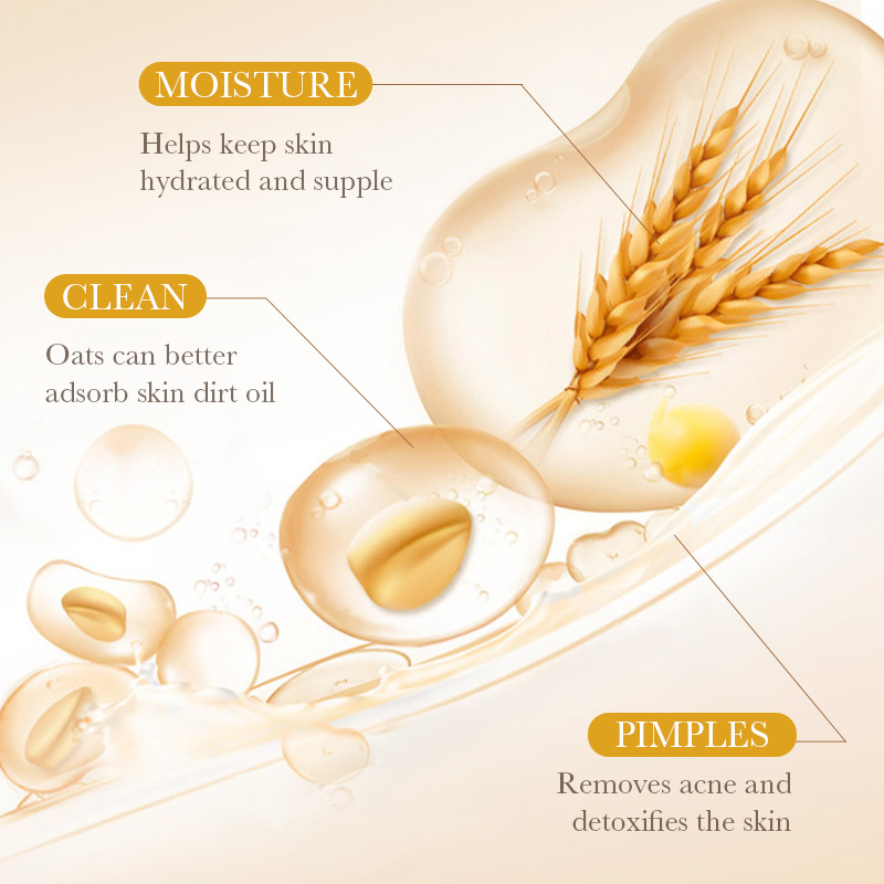 All-english BIOAOUA rice puree skin Cleansing Mud Film Adsorption Cleansing mud film cross-border export wholesale Specification drawing