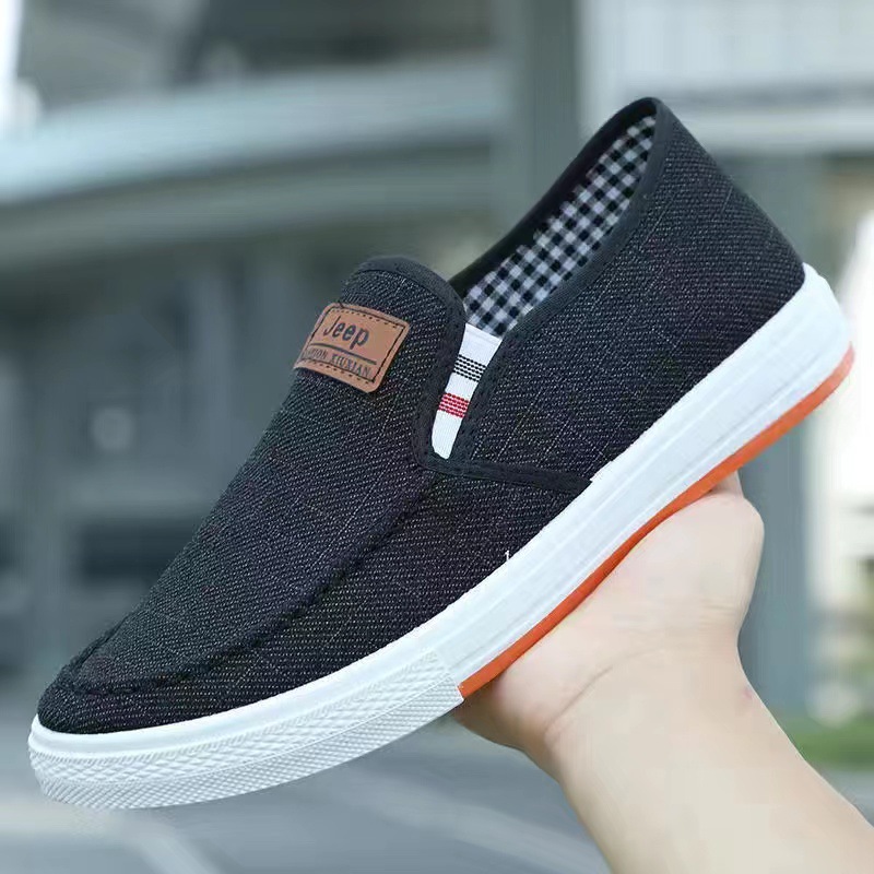 Factory canvas shoes, old Beijing cloth shoes, Korean version denim student shoes, low-top casual men's shoes, one-piece consignment details Picture