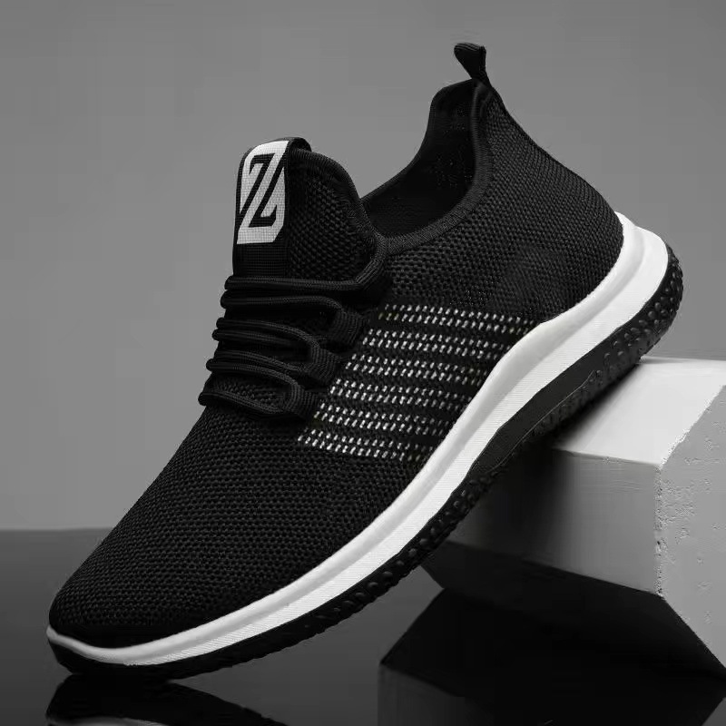New cross-border men's spring style comfortable and breathable net shoes, sports shoes, cloth shoes, running shoes, new fashionable casual shoes full figure