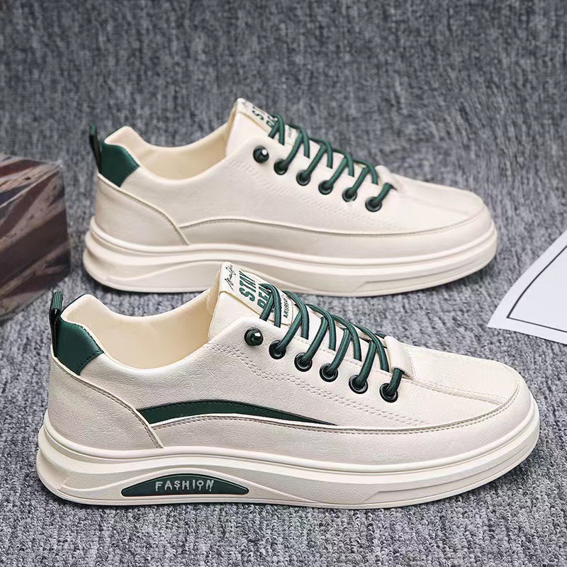 Men's sneakers, leather upper, comfortable and versatile, trendy shoes, soft sole, comfortable and breathable, low-top lace-up, fashionable sports shoes, casual shoes Application Scenario