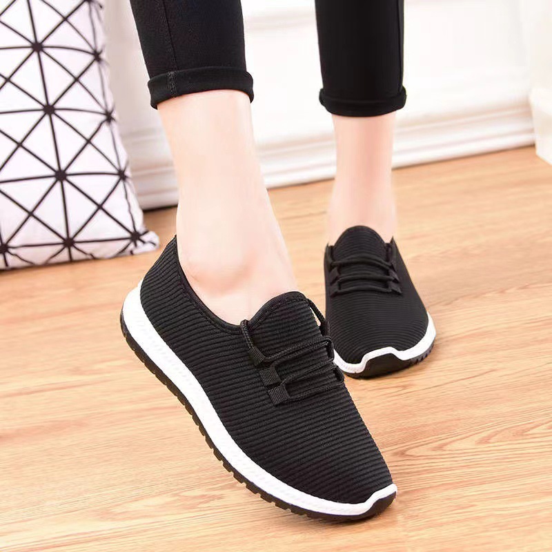 Spring and summer new Korean-style casual shoes, breathable old Beijing cloth shoes, export sports shoes, women's fashion single shoes, cross-border consignment details Picture