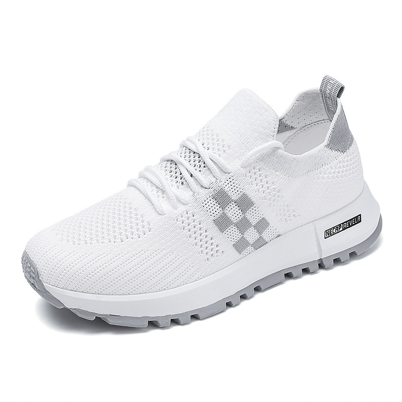 Wholesale women's shoes for foreign trade, spring and summer sports shoes, women's casual and versatile, street stall trendy flying woven shoes, new Korean-style net shoes Item Picture