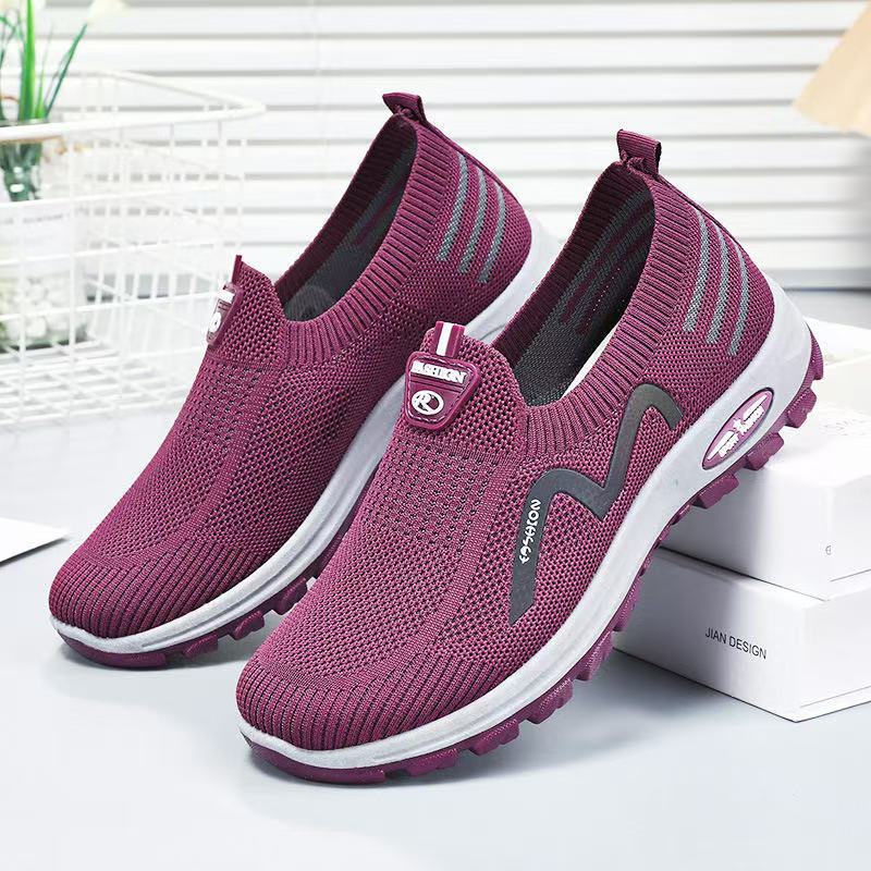 2024 Spring New Women's shoes: Versatile, breathable, one-step women's shoes, soft-soled shoes, daily casual mom shoes wholesale Specification drawing