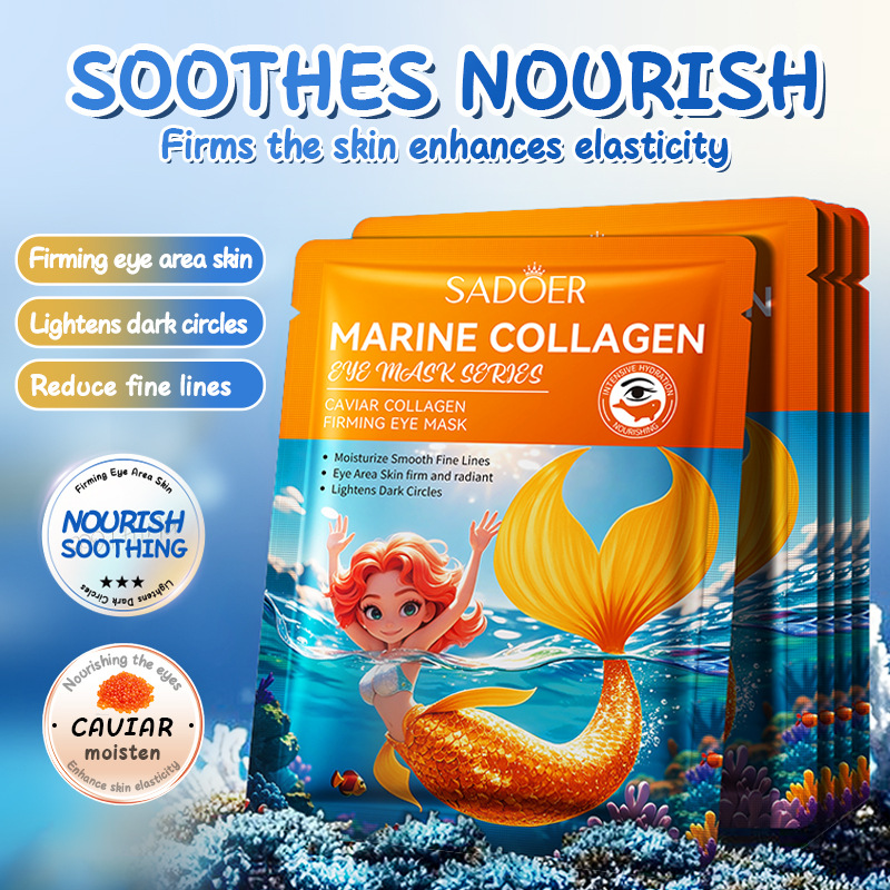 Full English SADOER caviar Collagen Firming Eye Mask, Hydrating and Nourishing Eye mask cross-border export wholesale details Picture