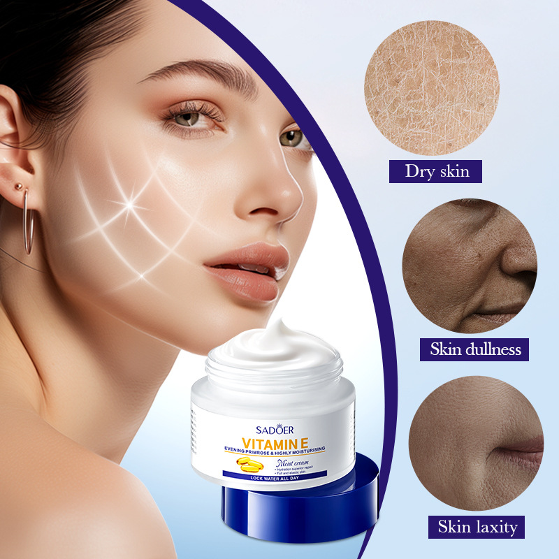 SADOER Evening primrose Vitamin E High Moisturizing Cream is available for wholesale overseas to nourish the skin details Picture
