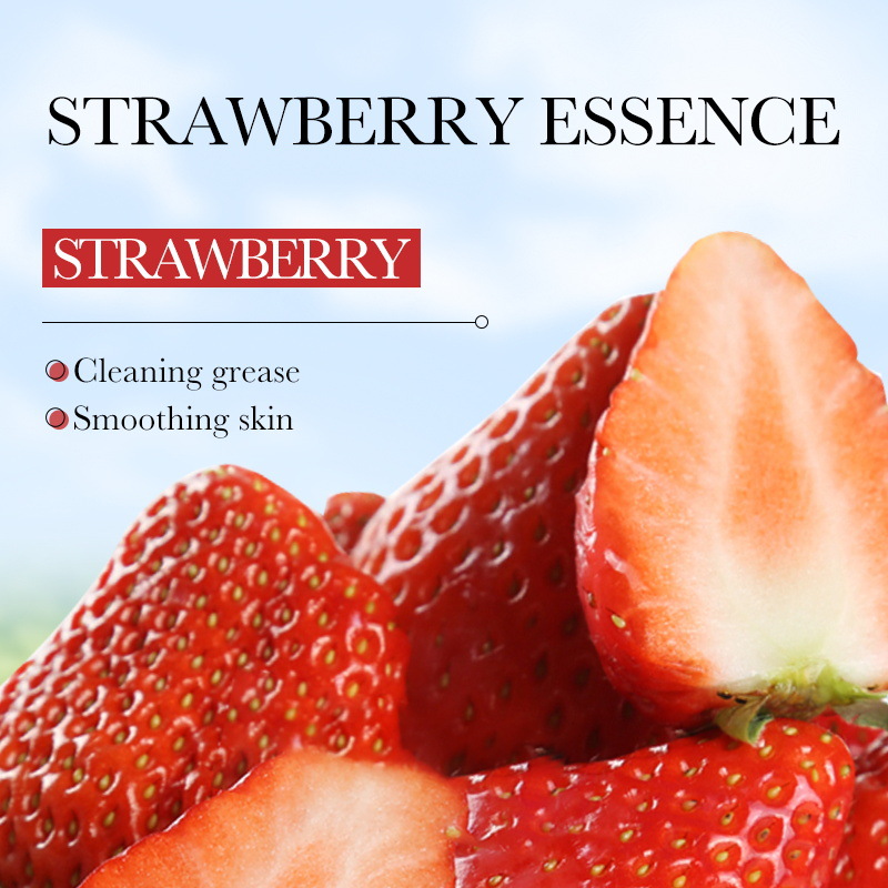 Cross-border wholesale of SADOER strawberry amino acid Cleansing Mousse Fine Cleansing foam Facial Cleanser in English Specification drawing