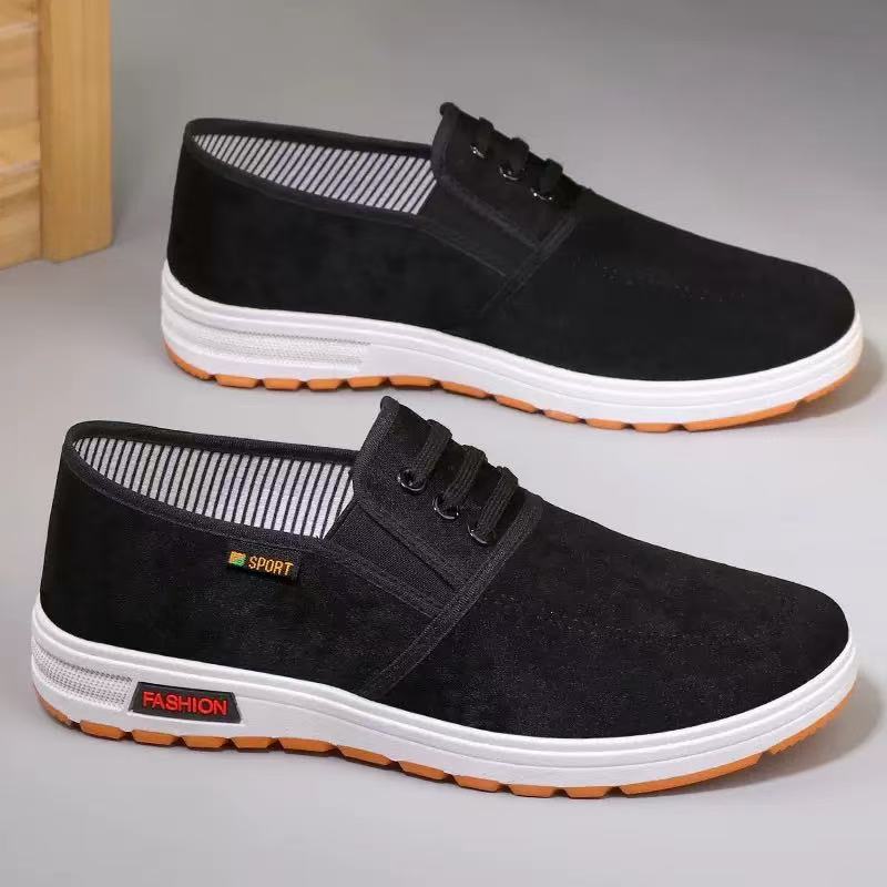 2025 New men's casual single shoes, one-foot men's shoes, student dad shoes, canvas shoes, comfortable shoes for export, men full figure