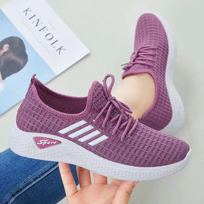 Women's Shoes 2025 New foreign trade women's shoes, casual walking soft sole mom shoes, Douyin fashionable socks sports shoes for women details Picture