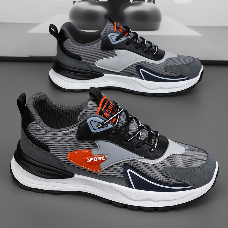 New breathable mesh sports shoes for men in autumn, Korean style, trendy and versatile thick-soled casual running dad shoes Specification drawing