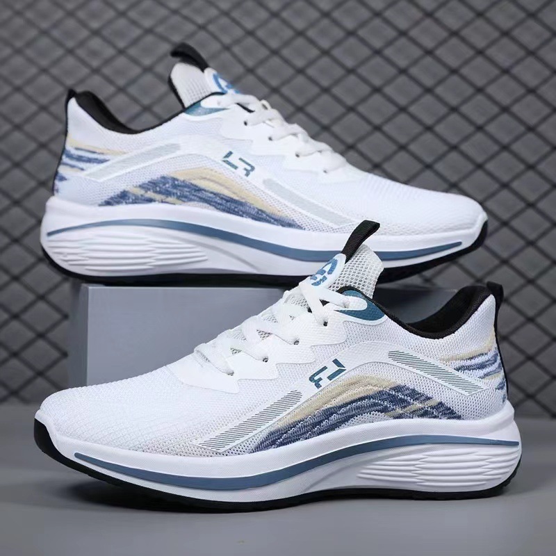 Wholesale of the 2023 new style of breathable sports shoes made of woven fabric, popular men's casual shoes, and lightweight running shoes with mesh Application Scenario