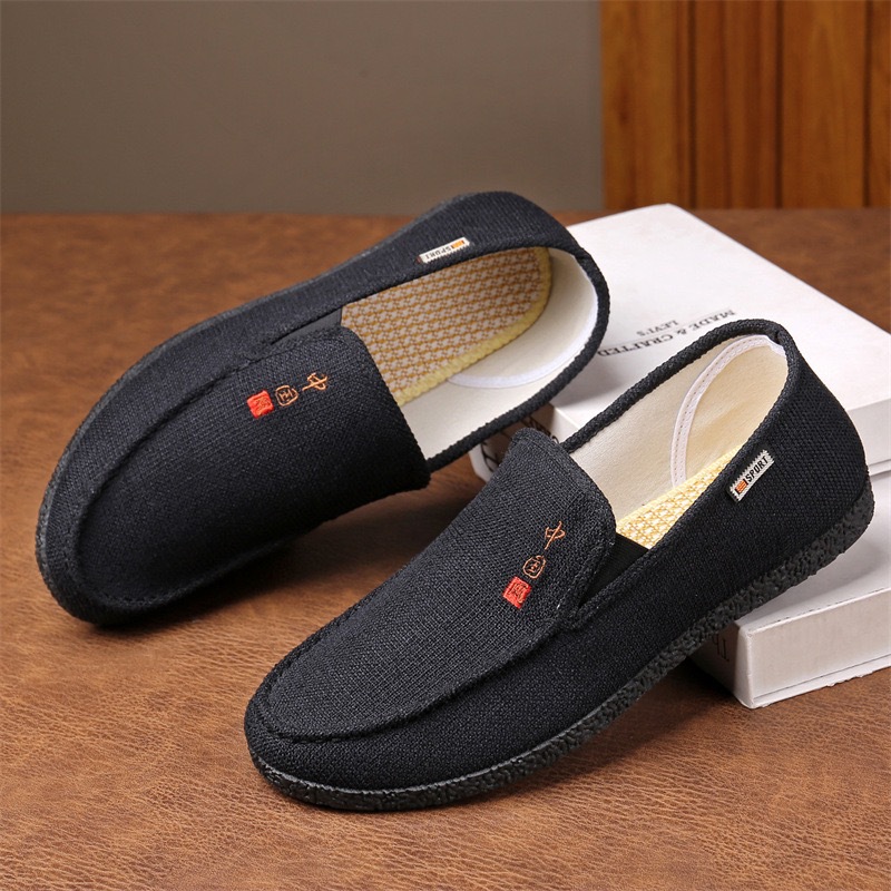 New style of old Beijing cloth shoes, men's casual cloth shoes, soft-soled dad shoes, breathable driver shoes, versatile, export batch Specification drawing