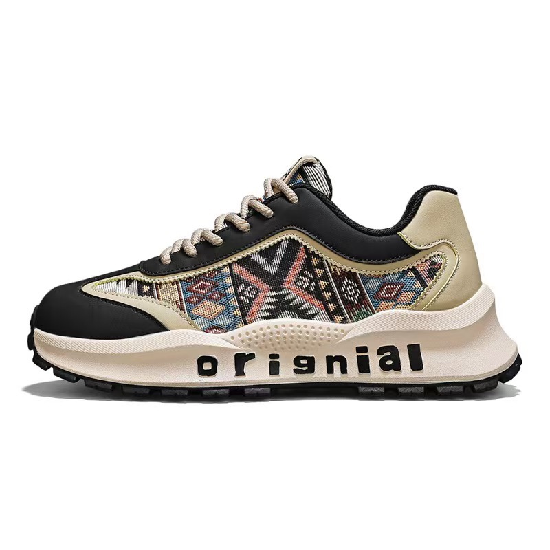 Men's shoes 2025 Spring New low-top trendy and stylish printed mesh dad shoes for men, casual and comfortable, export batch Item Picture