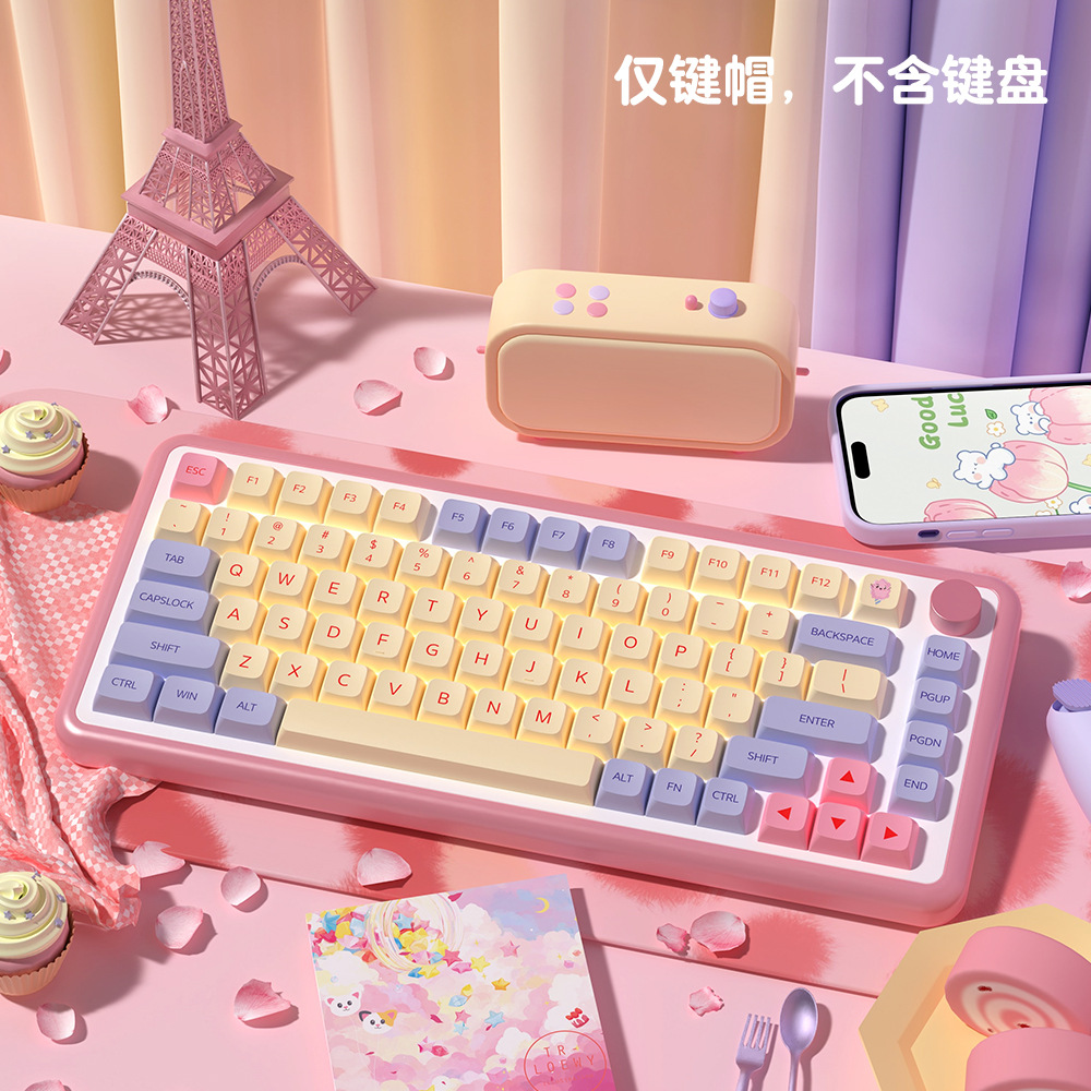 The XDA high theme keycap PBT thermal sublimation mechanical keycap is compatible with 68/75/84/96/980/104 details Picture