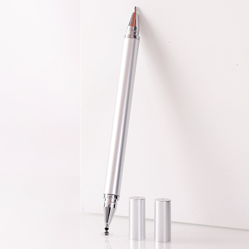 Dual-head capacitive stylus, universal stylus for mobile phones and tablets, disc neutral pen tip, dual-purpose stylus wholesale Specification drawing