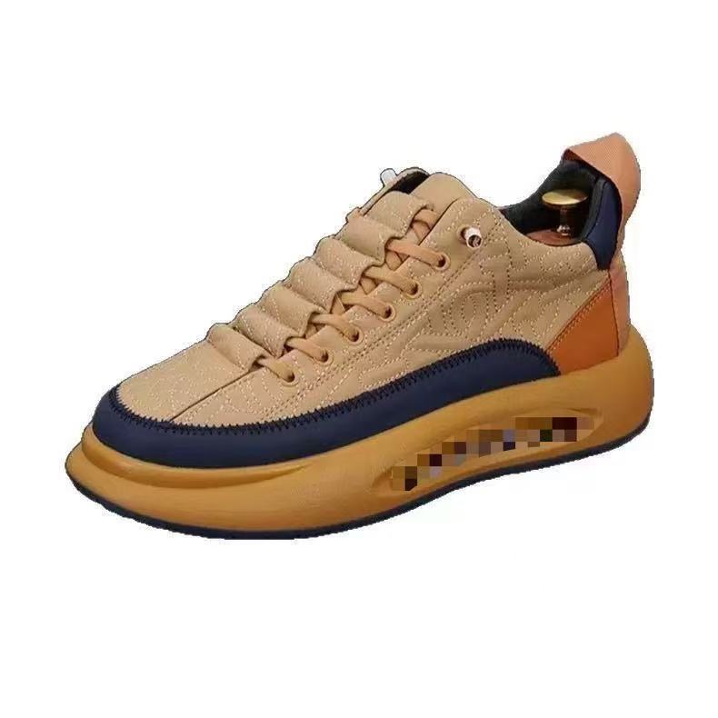 Cross-border wholesale of new leather waterproof single-style sports shoes, outdoor trend thick-soled, lightweight and comfortable men's shoes on delivery Item Picture