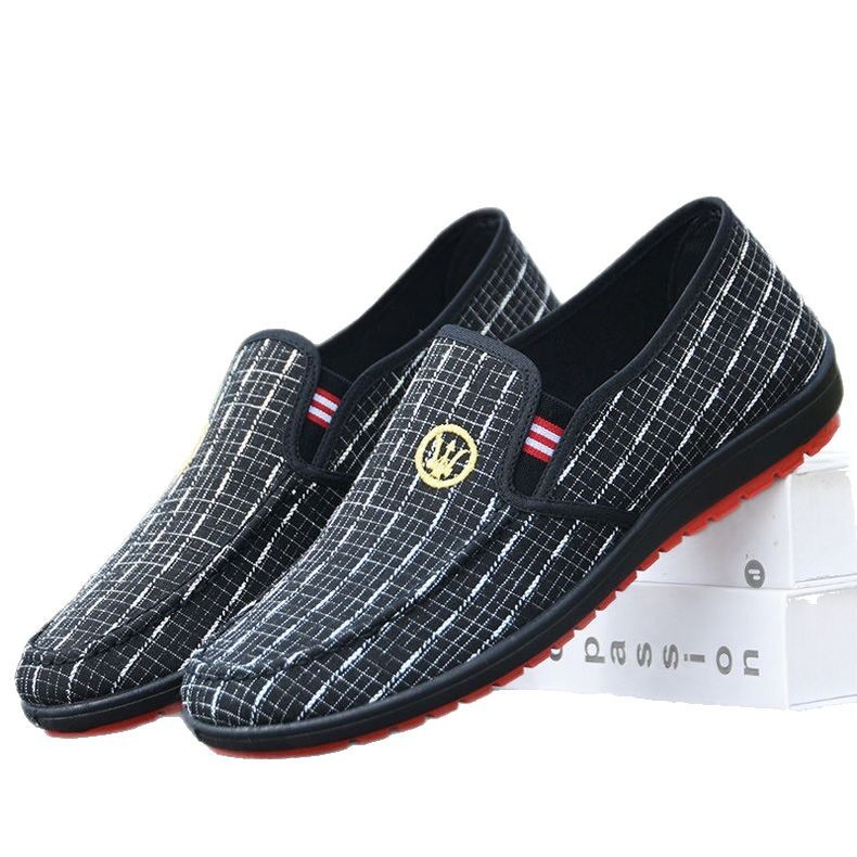 Doudou shoes for men, Korean style, trendy and individualistic, popular lazy shoes for men, one foot on British shoes, men's casual shoes, board shoes Item Picture