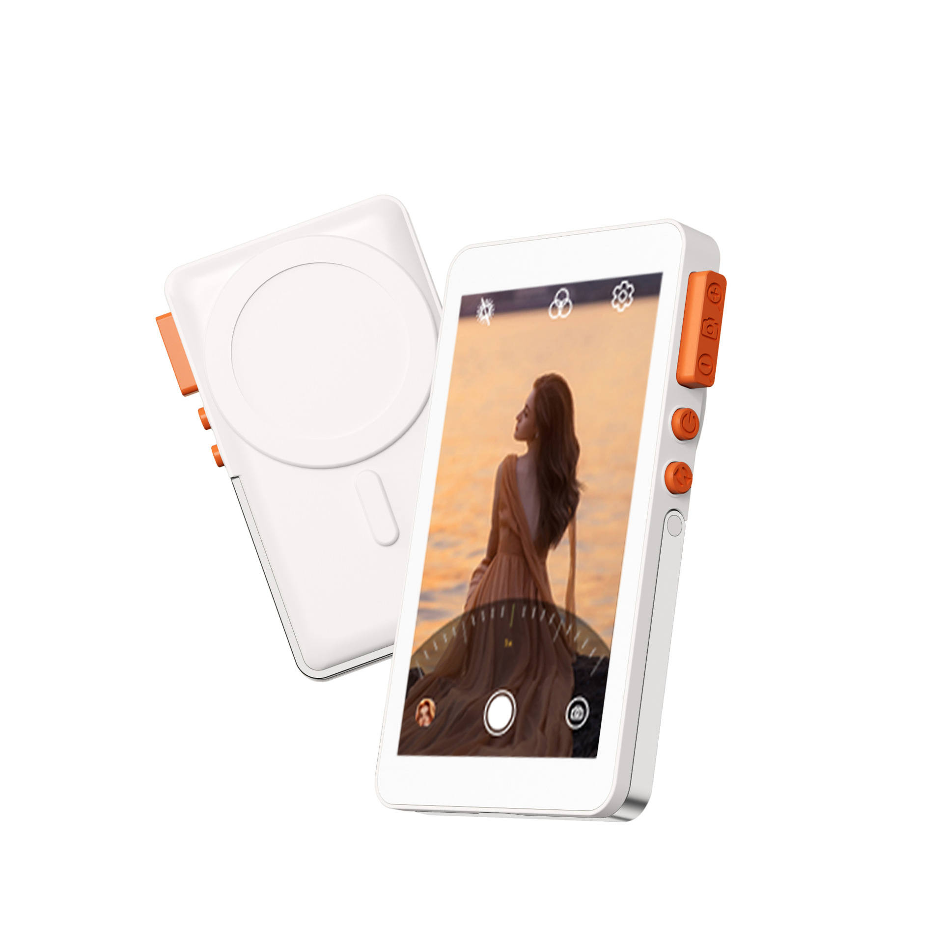 Mobile phone selfie screen projection device, wireless magnetic display with stand, high-definition 4-inch video live streaming photo split-screen device Item Picture