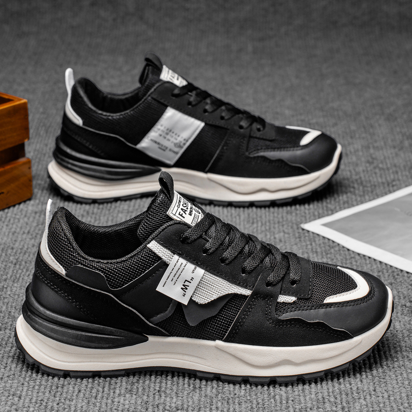 New men's summer shoes: breathable sports shoes for men, casual, trendy and versatile, mesh running shoes, thick-soled dad trendy shoes Application Scenario
