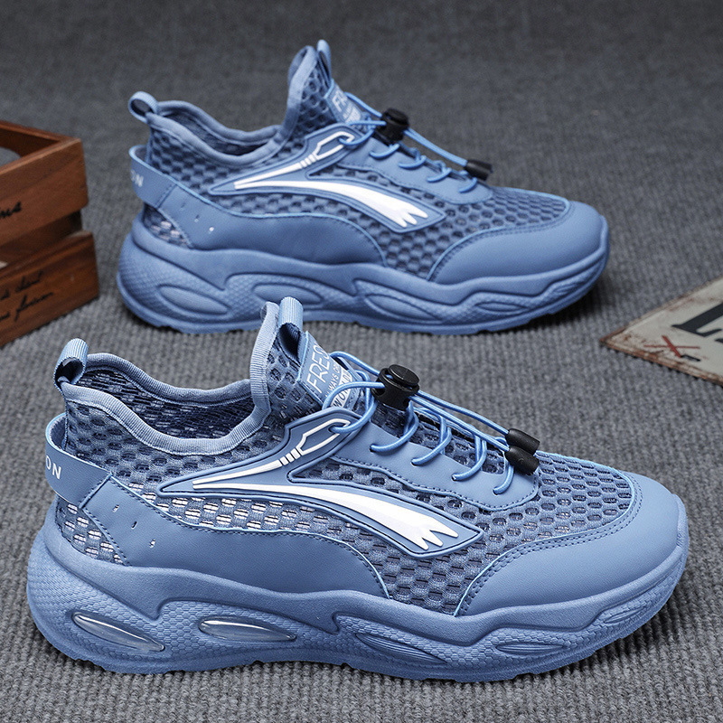 Summer men's shoes, breathable and perforated mesh shoes, men's sports shoes, trendy and versatile, casual running dad shoes for teenagers Application Scenario