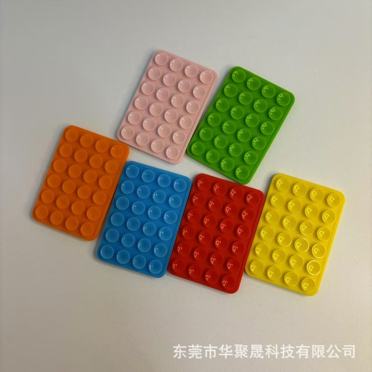 Factory direct sales of thick 12g 24-piece square double-sided silicone suction cups for mobile phones in stock details Picture