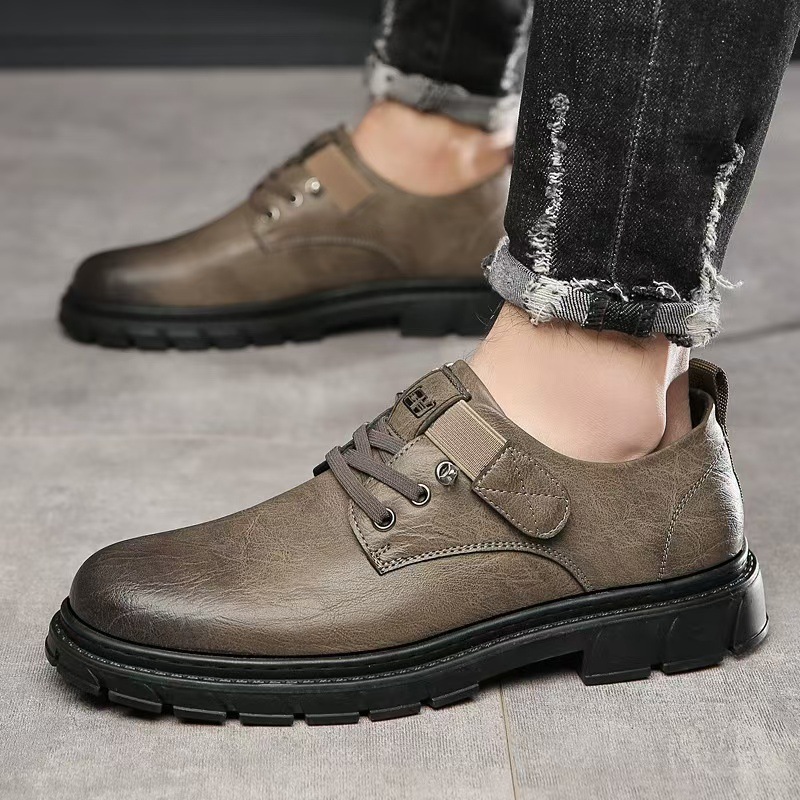 Spring new men's business leather shoes, casual shoes, British-style workwear shoes, men's shoes for export wholesale full figure