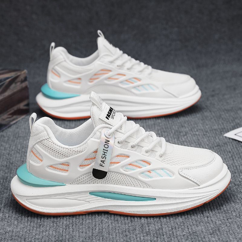 New summer men's shoes: Breathable mesh shoes, trendy and versatile men's thick-soled sports shoes, casual board shoes, dad shoes details Picture