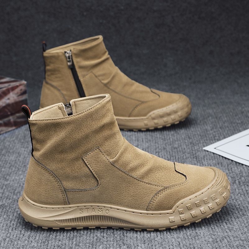 High-top Martens boots men's autumn new workwear shoes men's trendy, versatile, anti-slip, wear-resistant casual work safety shoes men Application Scenario