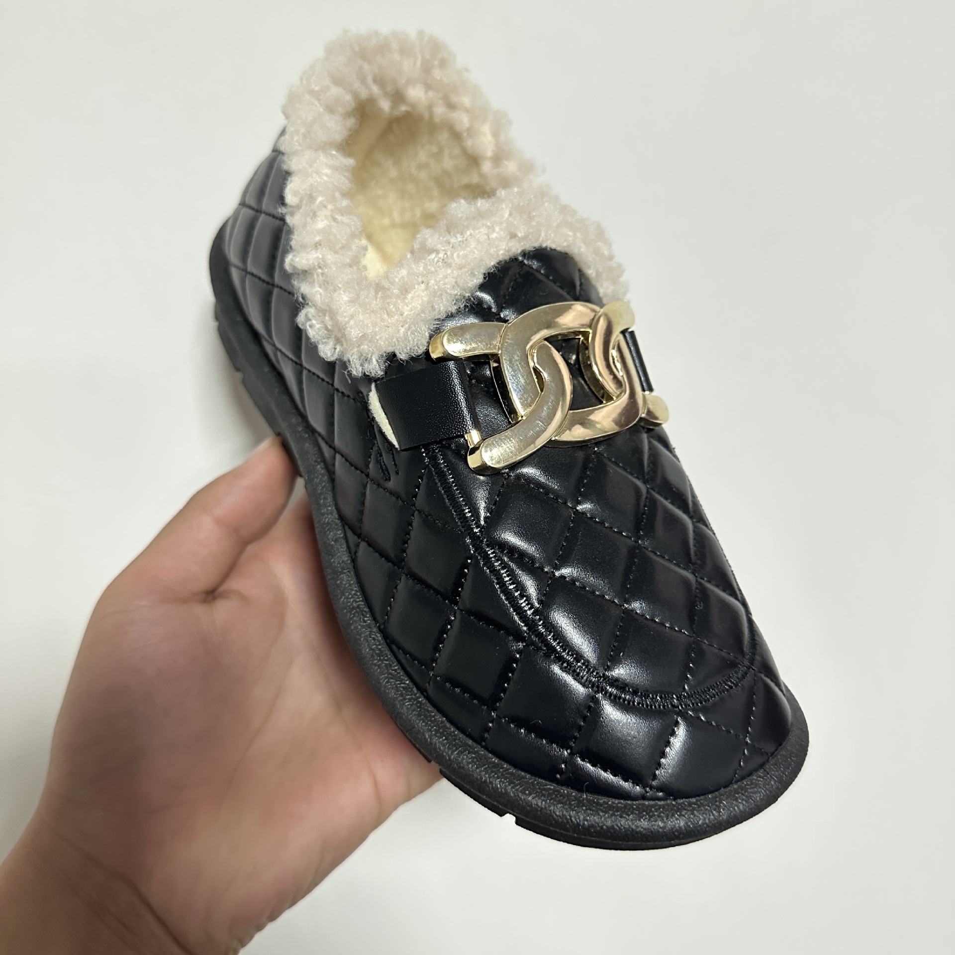 Doudou Shoes Women's autumn and winter new style cotton shoes with fleece warmth woolen shoes Korean version winter women's shoes manufacturer wholesale Specification drawing