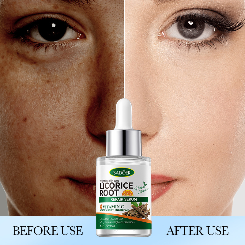 Cross-border export wholesale of SADOER Licorice VC Hydrating Whitening Essence and Brightening Essence in full English Item Picture