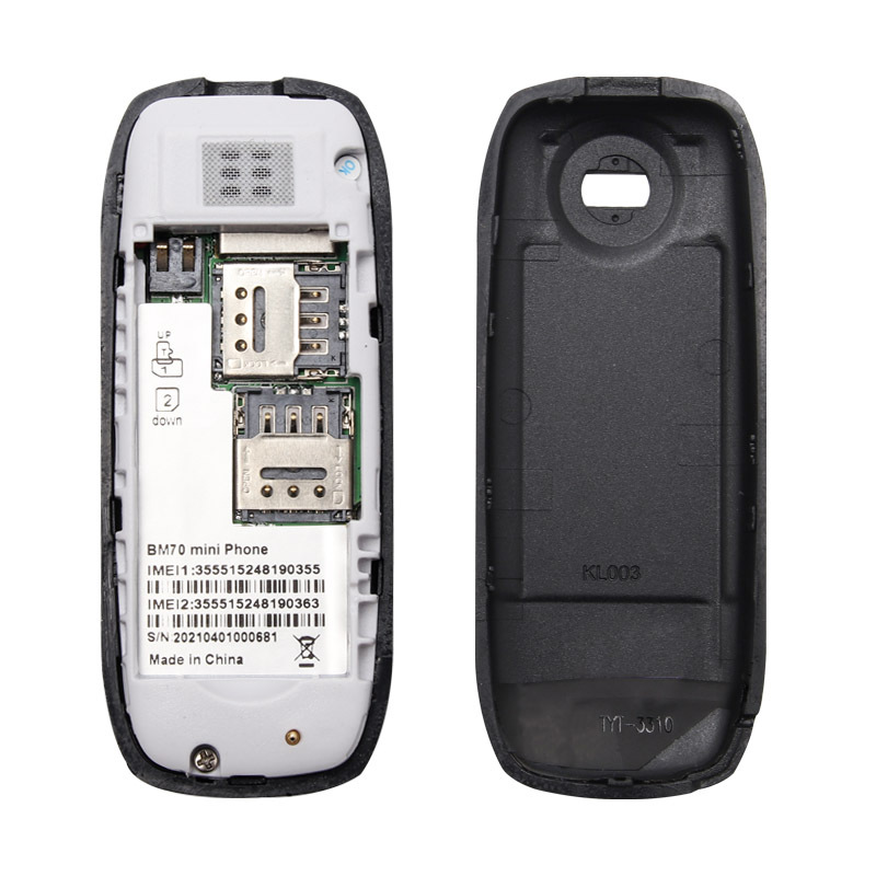 BM70 Mini Mobile phone, dual SIM card, ultra-small, creative and personalized Bluetooth headphones, dialer, straight board machine BM70 Item Picture