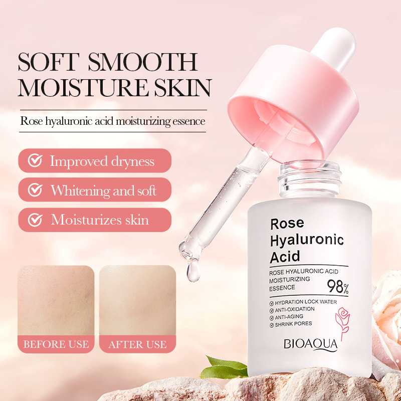 Full English BIOAOUA Rose Hyaluronic Acid skin care product set, Eye cream, Face Cream, Facial Cleanser, cross-border export wholesale Application Scenario