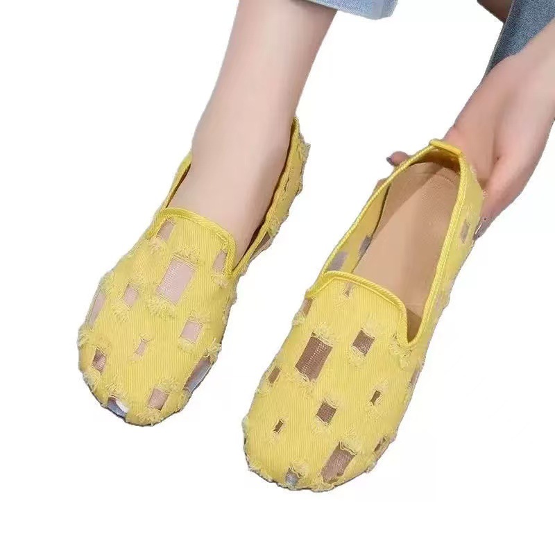 Spring/Summer 2025 breathable soft-soled casual women's shoes, one-step women's shoes, versatile net shoes, fashionable shoes for lazy women Item Picture
