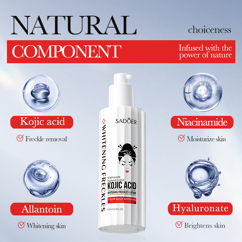 Cross-border export wholesale of SADOER Kojic acid Whitening and freckle-Removing Lotion, Brightening, Moisturizing and Nourishing Lotion details Picture