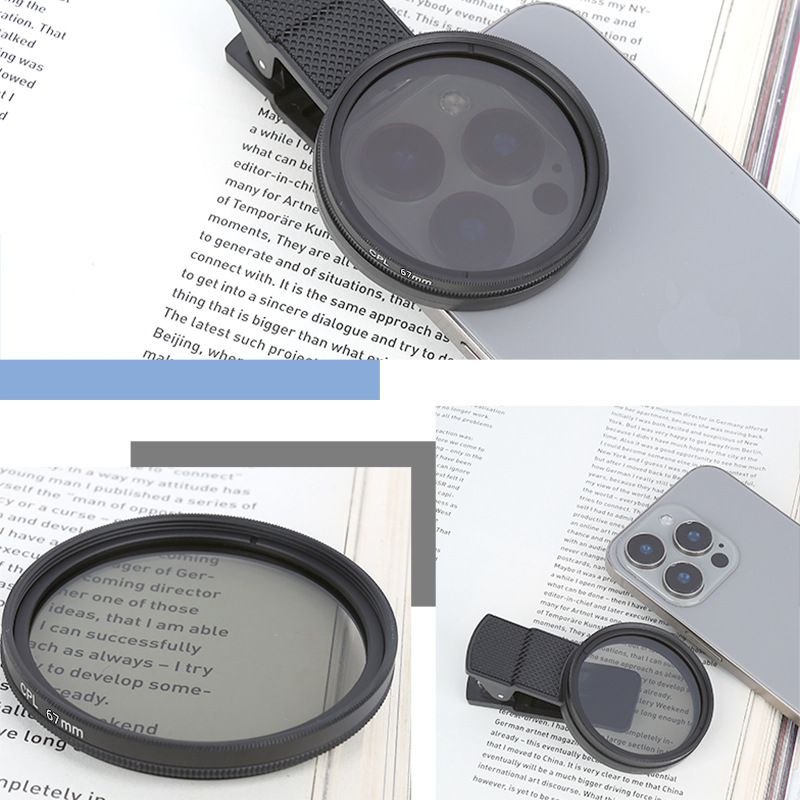 67mmCPL DSLR and mirrorless camera neutral dereflective polarizing filter, mobile polarizing filter, polarizing filter Application Scenario