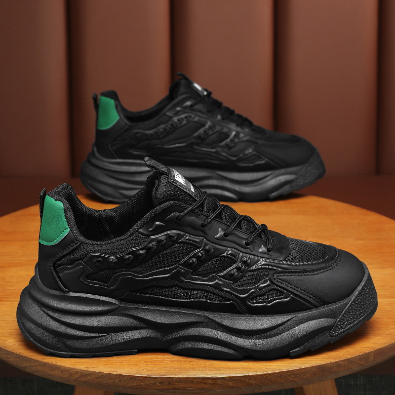 New men's shoes for summer 2024: Breathable mesh shoes for men, Korean style versatile thick-soled sports shoes, casual dad shoes for men Application Scenario