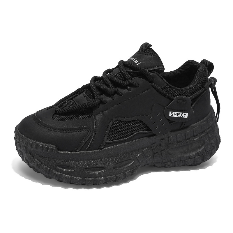 New summer men's shoes with breathable mesh, teenagers' sports shoes, men's trendy and versatile, thick-soled tires, dad's trendy shoes Item Picture