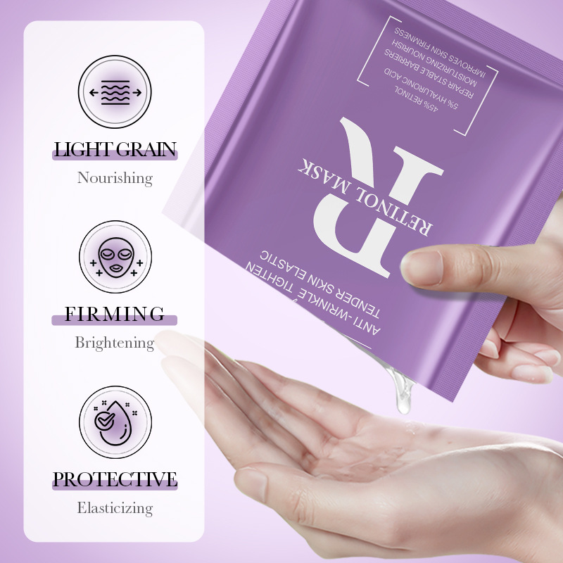 All-english BIOAOUA Retinol Moisturizing and Firming Facial mask Cross-border export wholesale Specification drawing
